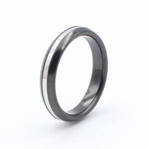 Anillo de zirconio y oro blanco