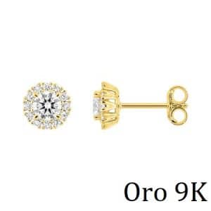 9K | pendientes oro amarillo
