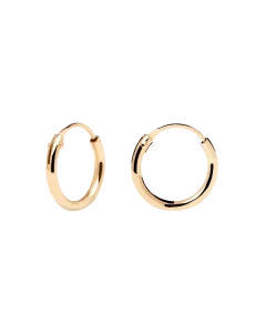 Aros Mini | Dainty Hoops en plata esterlina chapada en oro