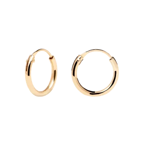 Aros Mini | Dainty Hoops en plata esterlina chapada en oro