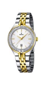 Reloj Festina de mujer con piedras esfera plata