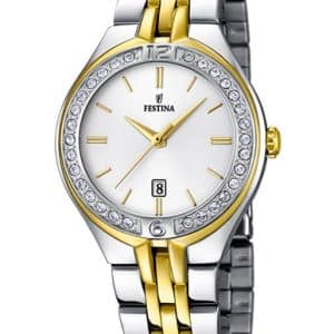 Reloj Festina de mujer con piedras esfera plata