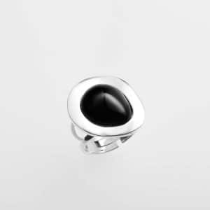 ANILLO AZABACHE Y PLATA