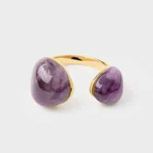 Anillo Sortija de Plata bañada en oro