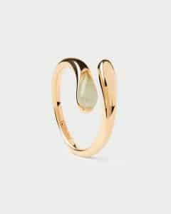 Anillo Sortija de Plata bañada en oro