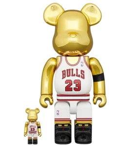 Bearbrick Michael Jordan 1991 World Champion Medicon Toys 400%+100% Set