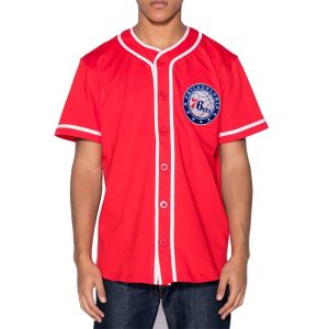 Camisa New Era Philadelphia Sixers Piping Button Up 76Ers