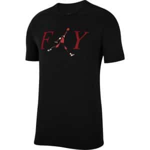 Camiseta Air Jordan Graphic Fly negra.