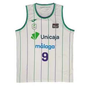 Camiseta Alberto Diaz Unicaja Malaga blanca segunda equipación Liga Endesa 2025 Joma