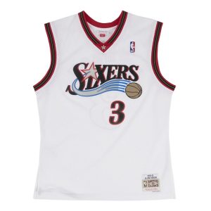 Camiseta Allen Iverson Philadelphia Sixers 76Ers – 2000-01 Swingman Blanca.