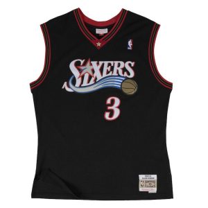 Camiseta Allen Iverson Philadelphia Sixers 76Ers – Swingman 2000-01 Negra.