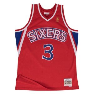 Camiseta Allen Iverson Philadephia Sixers 76Ers – 1996-97 Swingman Roja.