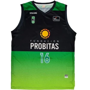 Camiseta Baloncesto Guillem Vives Joventut Badalona Spalding Liga Endesa 2023 Verdinegra