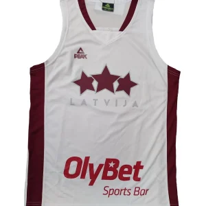 Camiseta Baloncesto Selección de Letonia – Peak Blanca