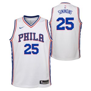 Camiseta Ben Simmons Philadelphia 76Ers Sixers Retro Swingman Junior Blanca
