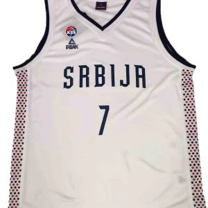 Camiseta Bogdan Bogdanovic Serbia – Peak JJOO Paris 2024 blanca