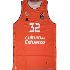 Camiseta Brandon Davies Valencia Basket Euroliga Primera Equipacion Oficial – Luanvi 2023/24