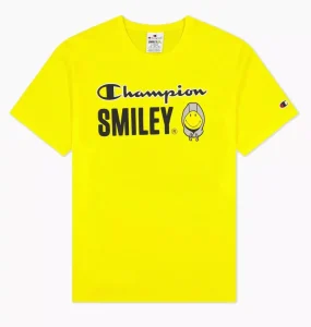 Camiseta Champion x Smiley Big Logo - amarilla