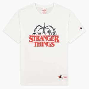 Camiseta Champion X Stranger Things Logo White