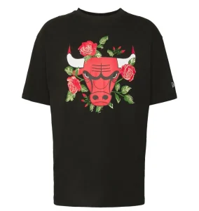 Camiseta Chicago Bulls "Floral Graphic" Oversized New Era en Negro