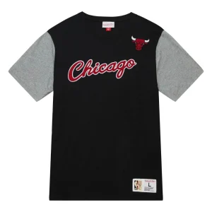 Camiseta Chicago Bulls NBA Colorblocked Cotton Mitchell and Ness