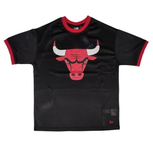 Camiseta Chicago Bulls NBA Team Logo Oversized de New Era en Negro