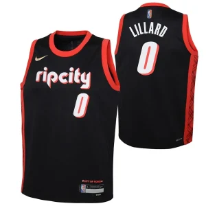 Camiseta Damian Lillard Portland Trail Blazers Mixtape Swingman Jersey Junior