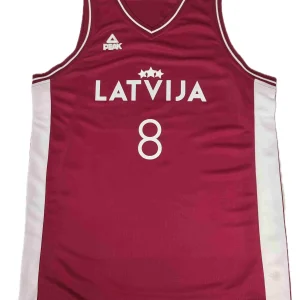 Camiseta Davis Bertans Letonia – Peak roja