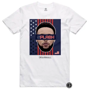 Camiseta DearBball – Splash USA Stripes white
