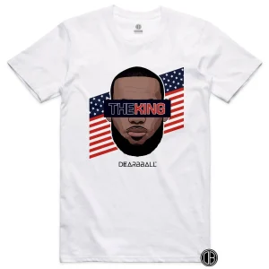 Camiseta DearBball – The King USA Stripes white