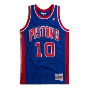 Camiseta Dennis Rodman con Detroit Pistons 1988-89 Mitchell and Ness Swingman Azul.