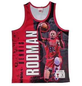 Camiseta Dennis Rodman Mitchell and Ness "NBA Player Burst"- Chicago Bulls.