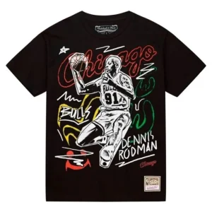 Camiseta Dennis Rodman NBA Chalked Up Chicago Bulls Mitchell and Ness