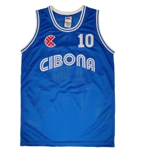 Camiseta Drazen Petrovic Cibona Zagreb azul