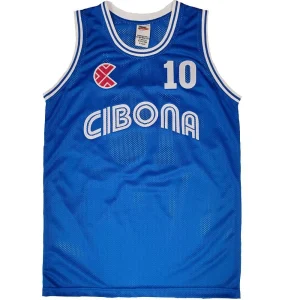 Camiseta Drazen Petrovic Cibona Zagreb azul