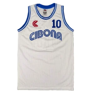 Camiseta Drazen Petrovic Cibona Zagreb blanca