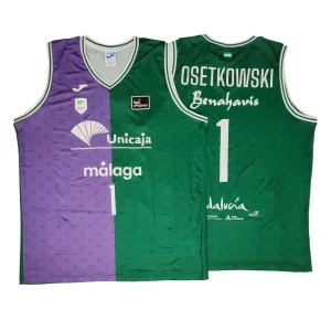 Camiseta Dylan Osetkowski Unicaja Malaga Baloncesto Primera Equipacion Junior 2023-24 Joma *