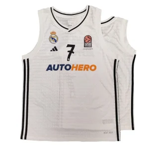 Camiseta Facundo Campazzo Real Madrid Baloncesto Adidas Junior primera equipación blanca 2024-25 Euroliga
