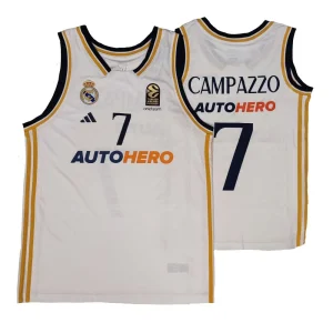 Camiseta Facundo Campazzo Real Madrid Baloncesto Junior – Adidas Home 2023-24 – Euroliga *