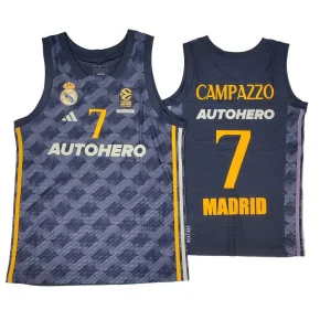 Camiseta Facundo Campazzo Real Madrid Baloncesto Junior - Adidas Segunda Equipacion 2023-24 - Euroliga *