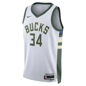 Camiseta Giannis Antetokounmpo con Milwaukee Bucks Nike Association Edition 2023 Swingman *
