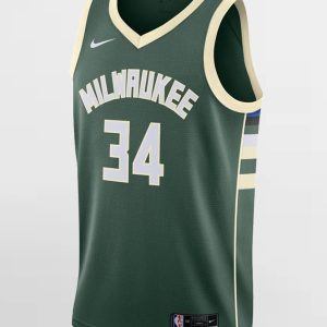 Camiseta Giannis Antetokounmpo Milwaukee Bucks Nike Icon Swingman