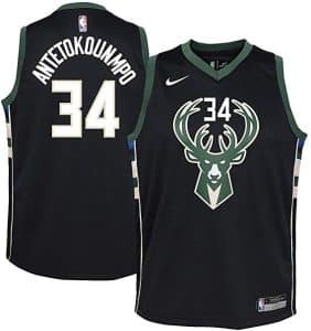 Camiseta Giannis Antetokounmpo Milwaukee Bucks - Nike Swingman Negra Junior