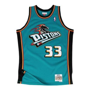 Camiseta Grant Hill con Detroit Pistons 1998-99 Mitchell and Ness Swingman.