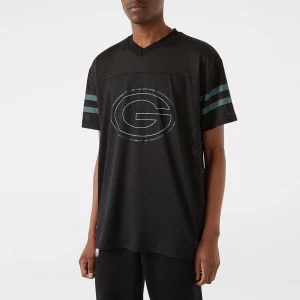 Camiseta Green Bay Packers – Nfl Mesh Outline Logo Oversized New Era – Negra