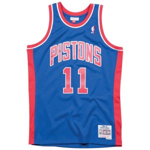 Camiseta Isiah Thomas – Detroit Pistons 1988-89 Mitchell and Ness Swingman Azul.