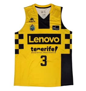 Camiseta Jaime Fernandez Club Baloncesto Canarias Lenovo Tenerife ACB 2024 Amarilla