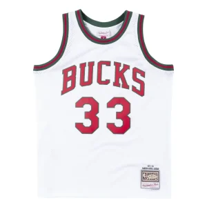 Camiseta Kareem Abdul-Jabbar NBA Milwaukee Bucks Swingman 1971-72 Blanca
