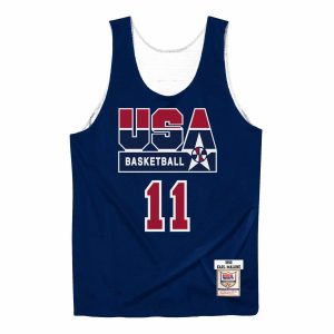 Camiseta Karl Malone USA Basketball 92 Practice Reversible – Mitchell and Ness