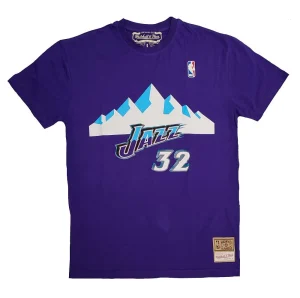 Camiseta Karl Malone Utah Jazz - Mitchell & Ness N&N morada